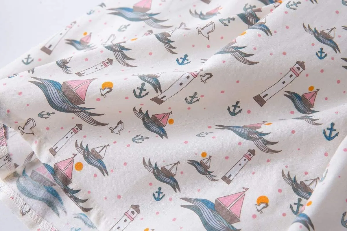 Nautical Sailing Boats A-Line Skirt