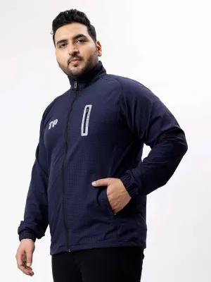 Navy Blue Premium Textured Plus Size Sports Jacket Navy Blue Premium Textured Plus Size Sports Jacket