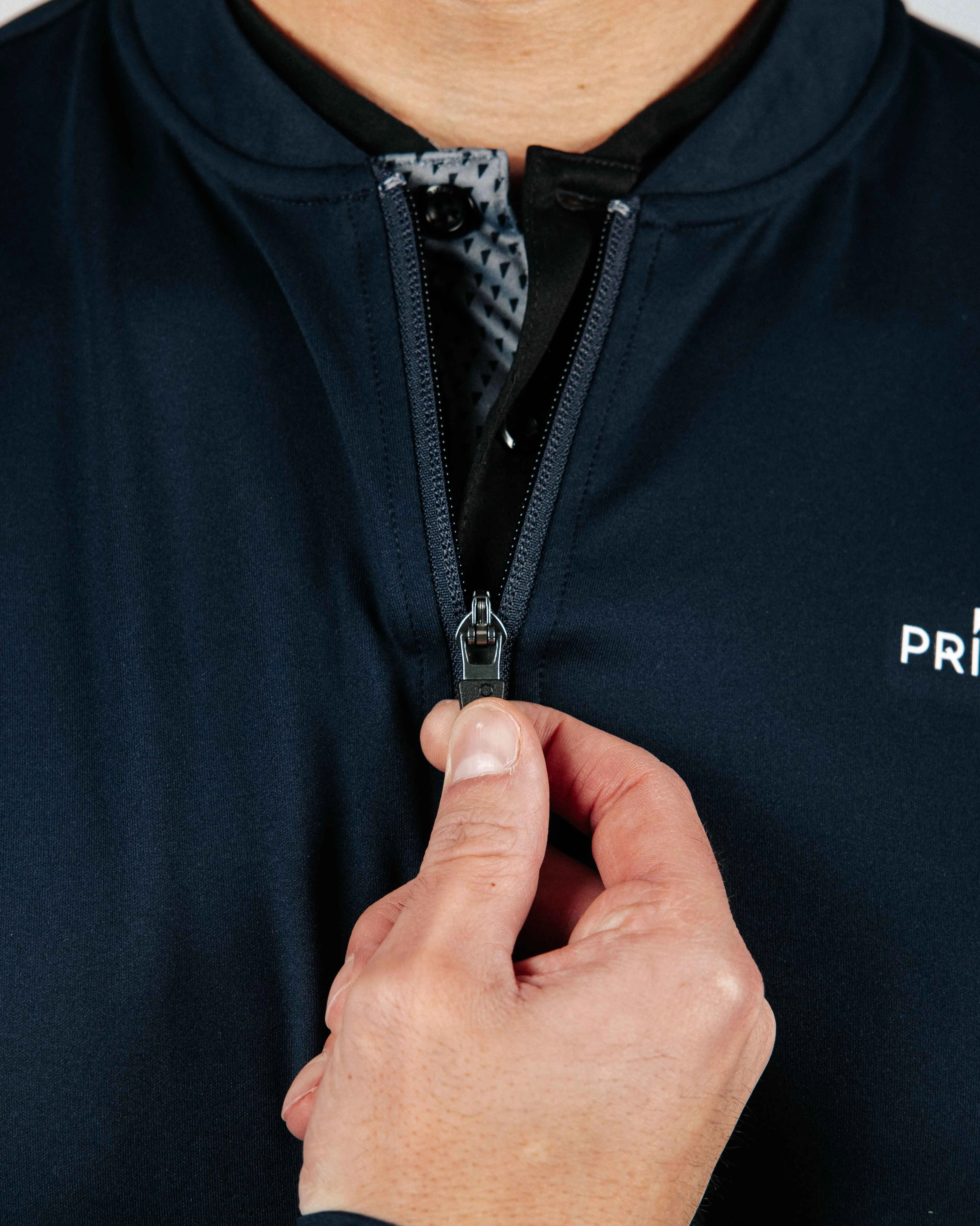 Navy Blade Quarter Zip Reinforced Hem