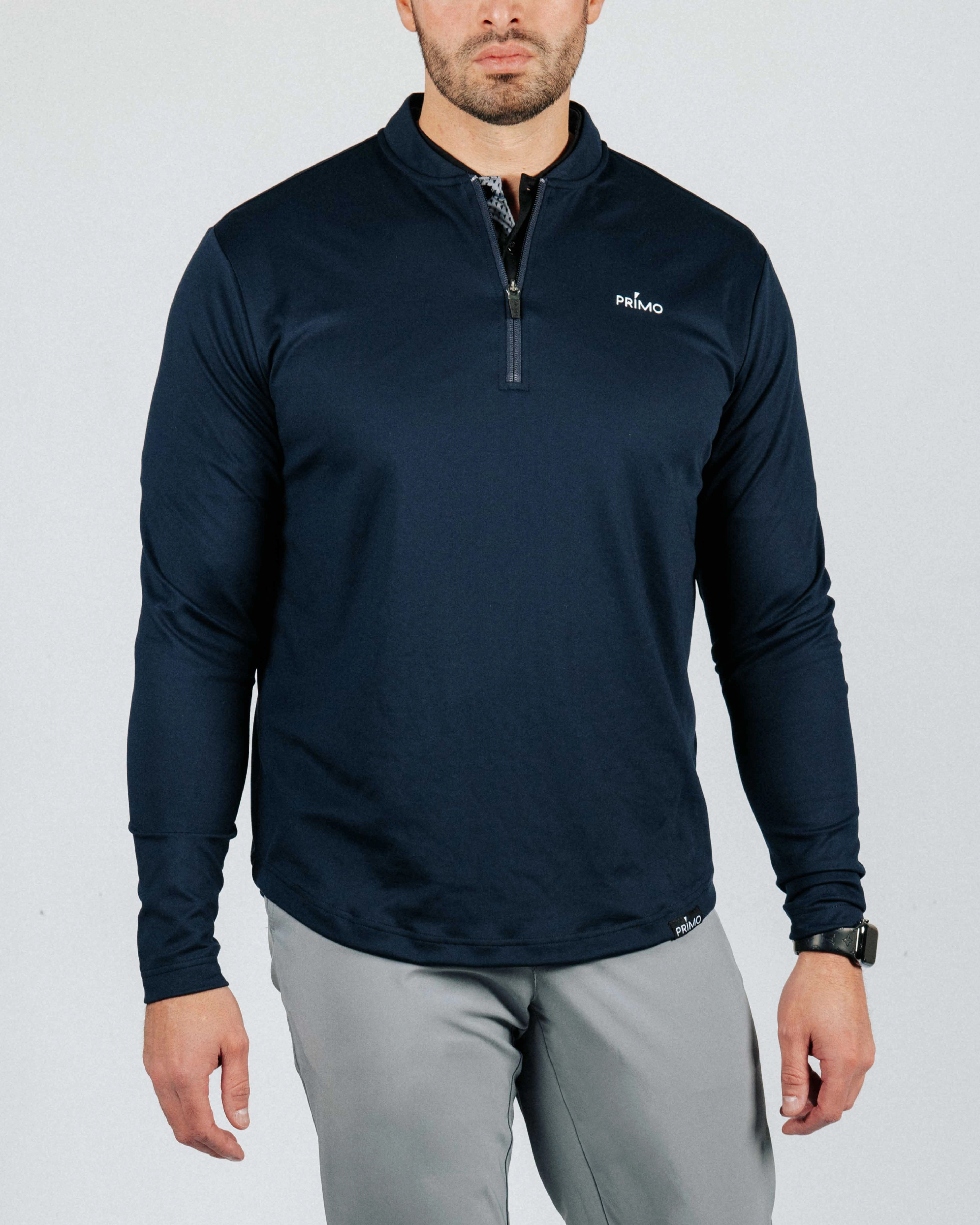 Navy Blade Quarter Zip Fun Design