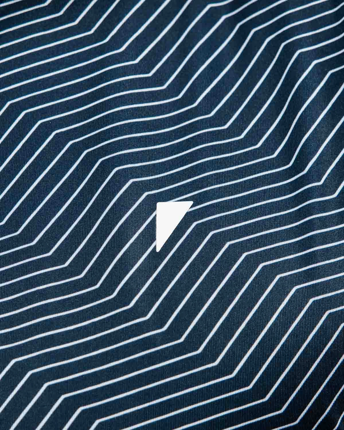 Unlined Design Flatlock Stitching Technique Navy Chevron Classic Polo