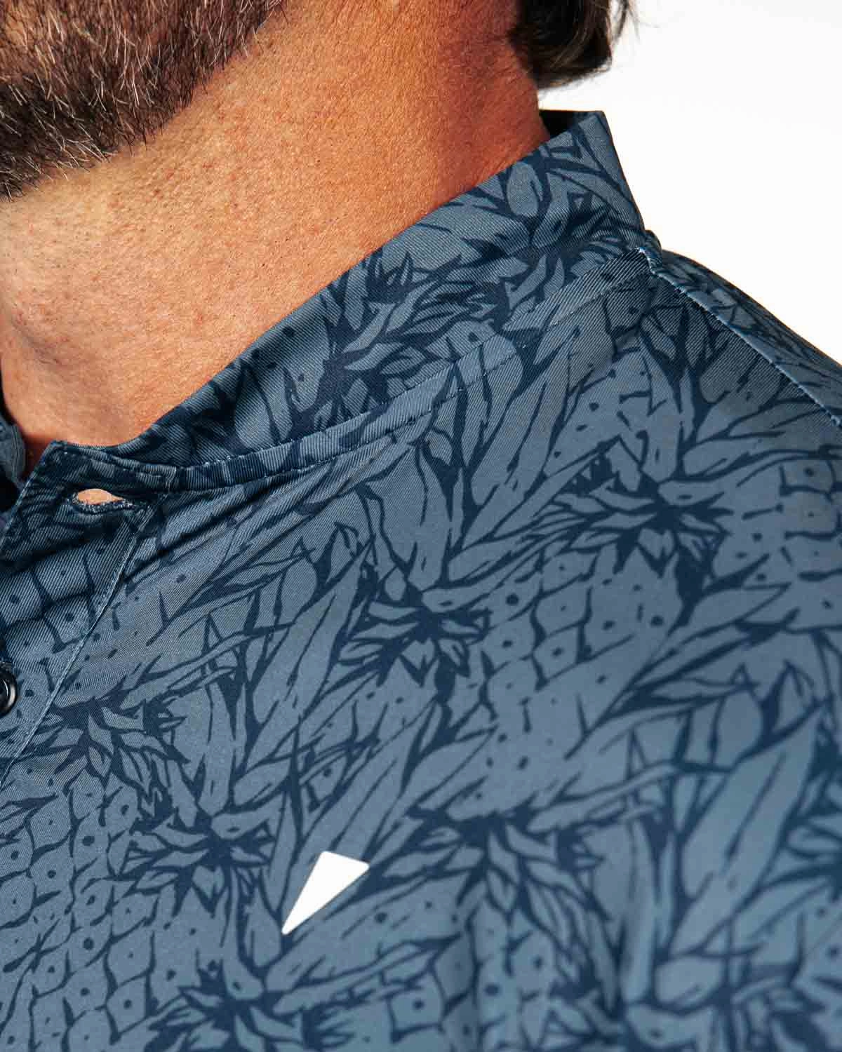 Navy Pineapple Blade Polo NonChafingEdges