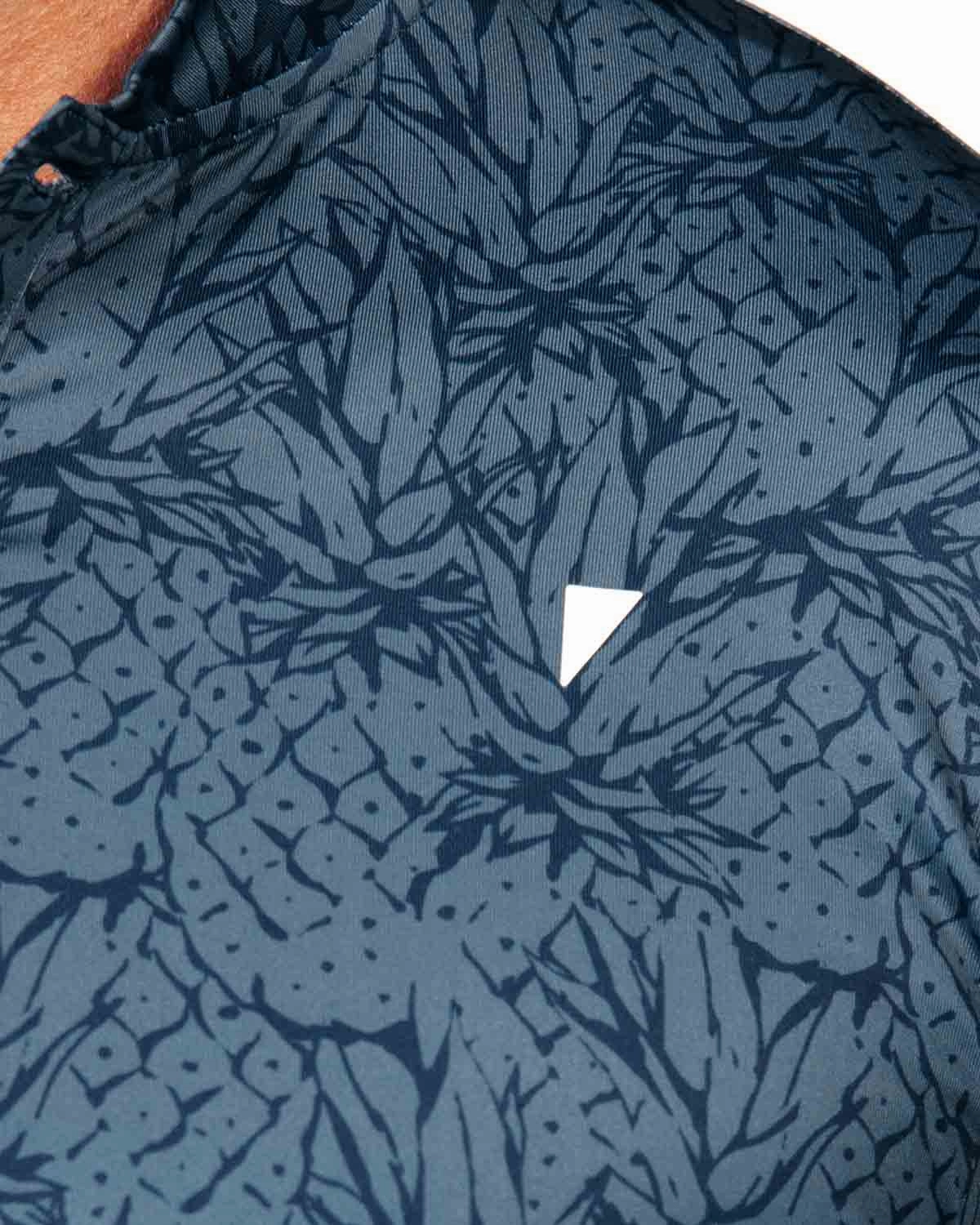 Ventilated Back Panel Navy Pineapple Blade Polo