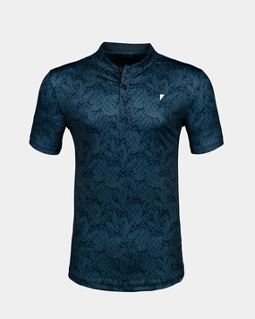 Navy Pineapple Blade Polo AdaptiveFitFabric BrushedInnerSurface