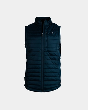 Navy Puff Vest All Year Use Sealed Seam Construction