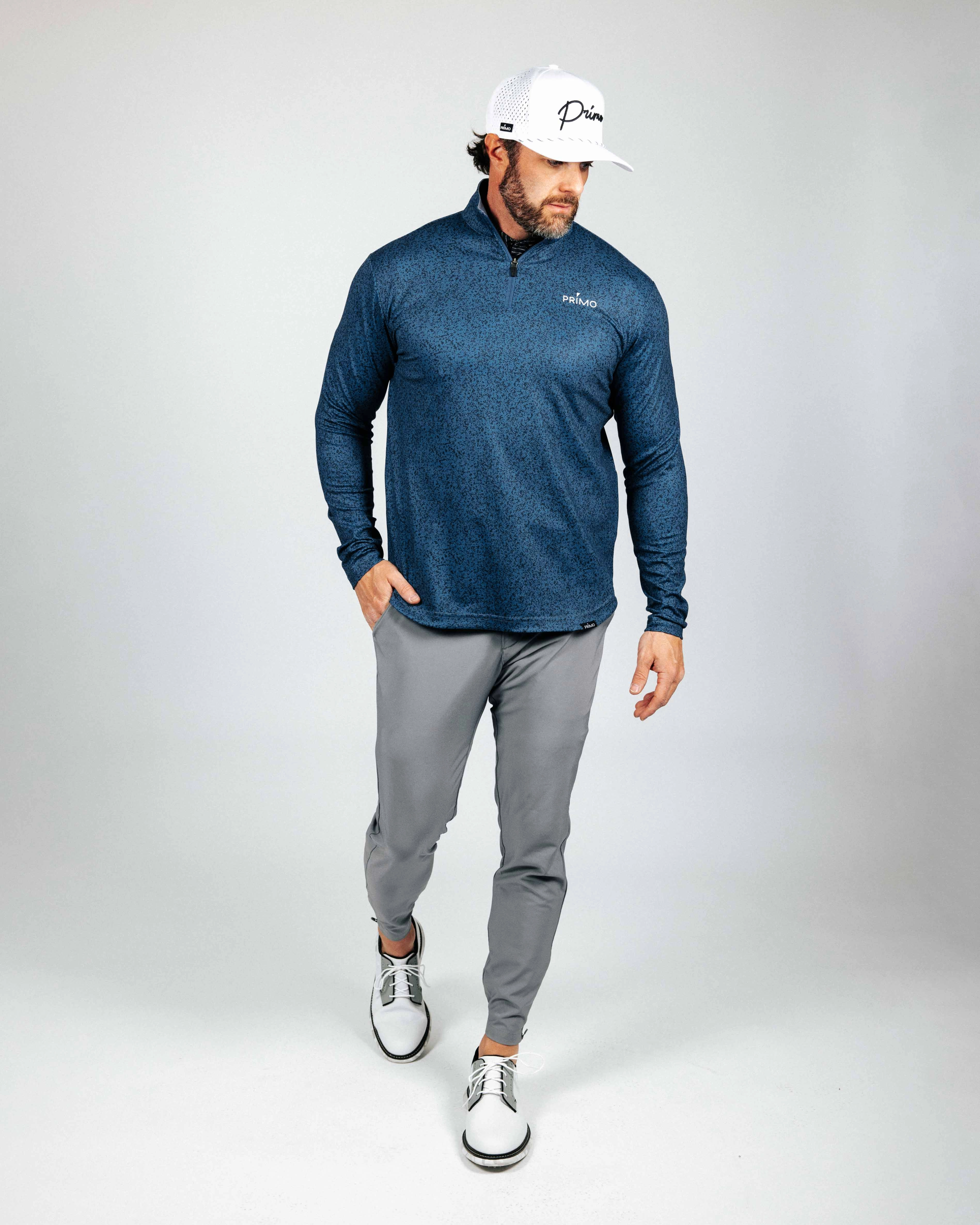 PocketDetails Anti Pilling Navy Static Classic Quarter Zip