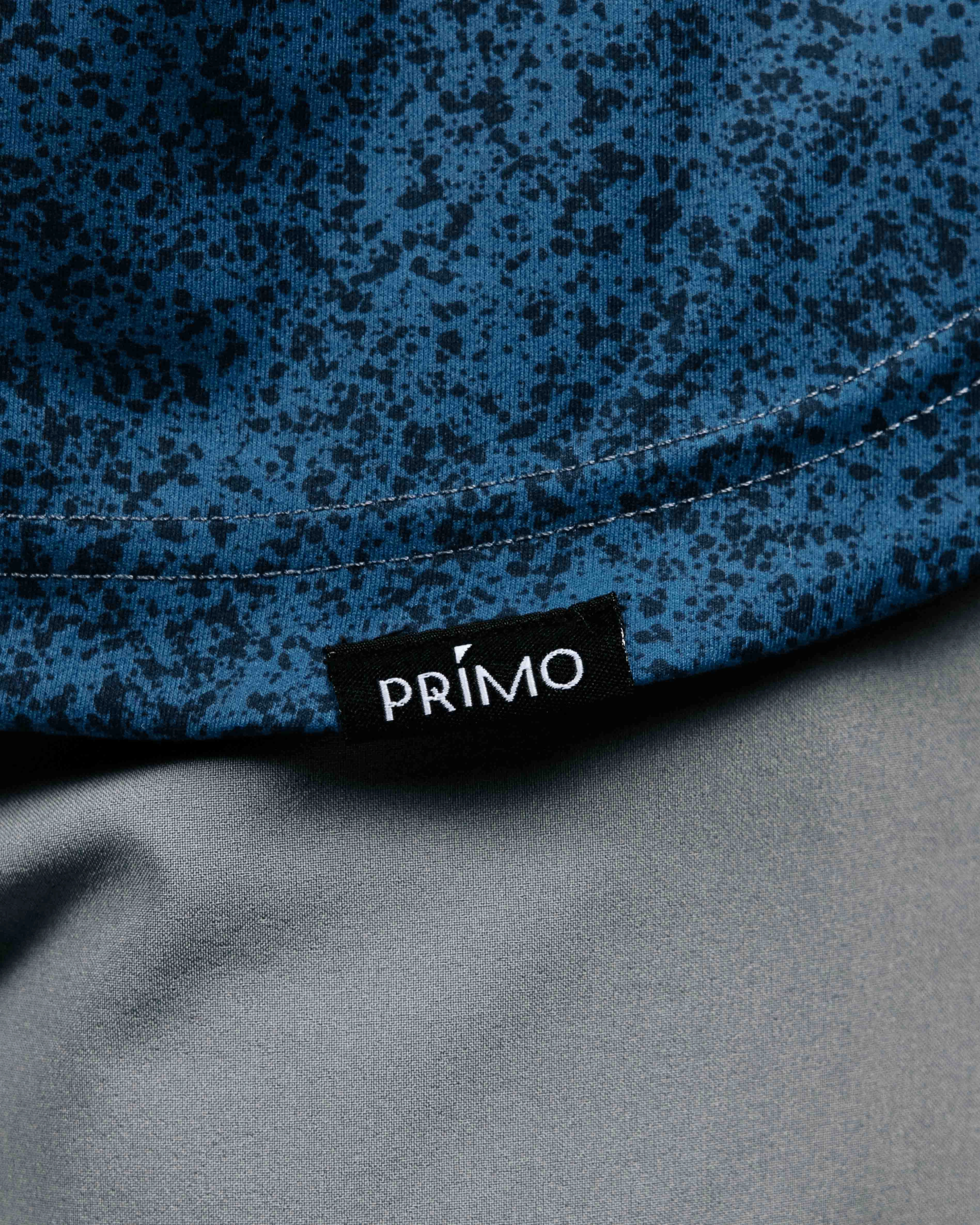 Navy Static Classic Quarter Zip Bamboo Fiber Fabric