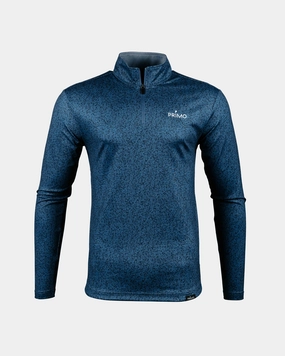 Printed Blouse Navy Static Classic Quarter Zip
