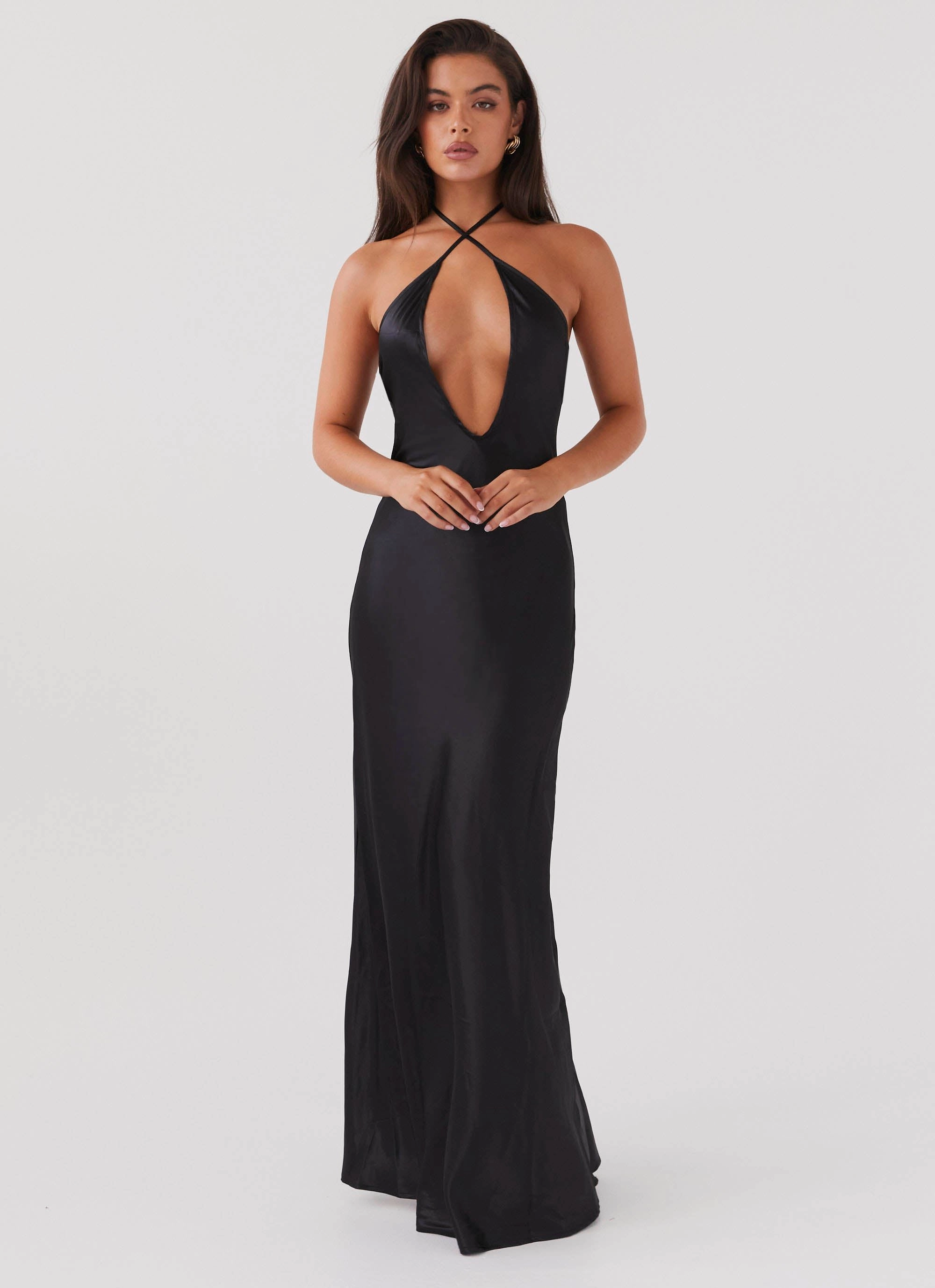 Stylish Touch Comfortable Style Noir Symphony Maxi Dress - Black