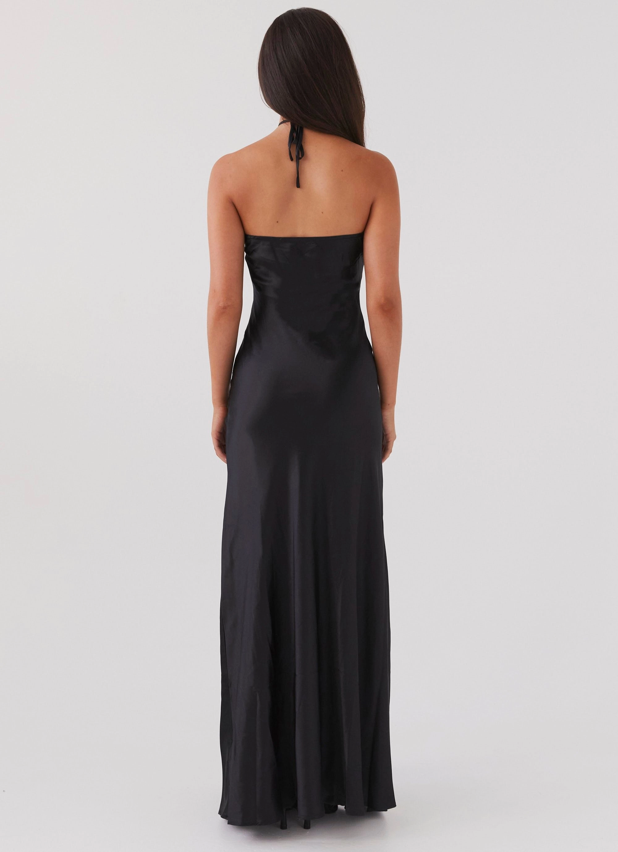 Noir Symphony Maxi Dress - Black Night Party