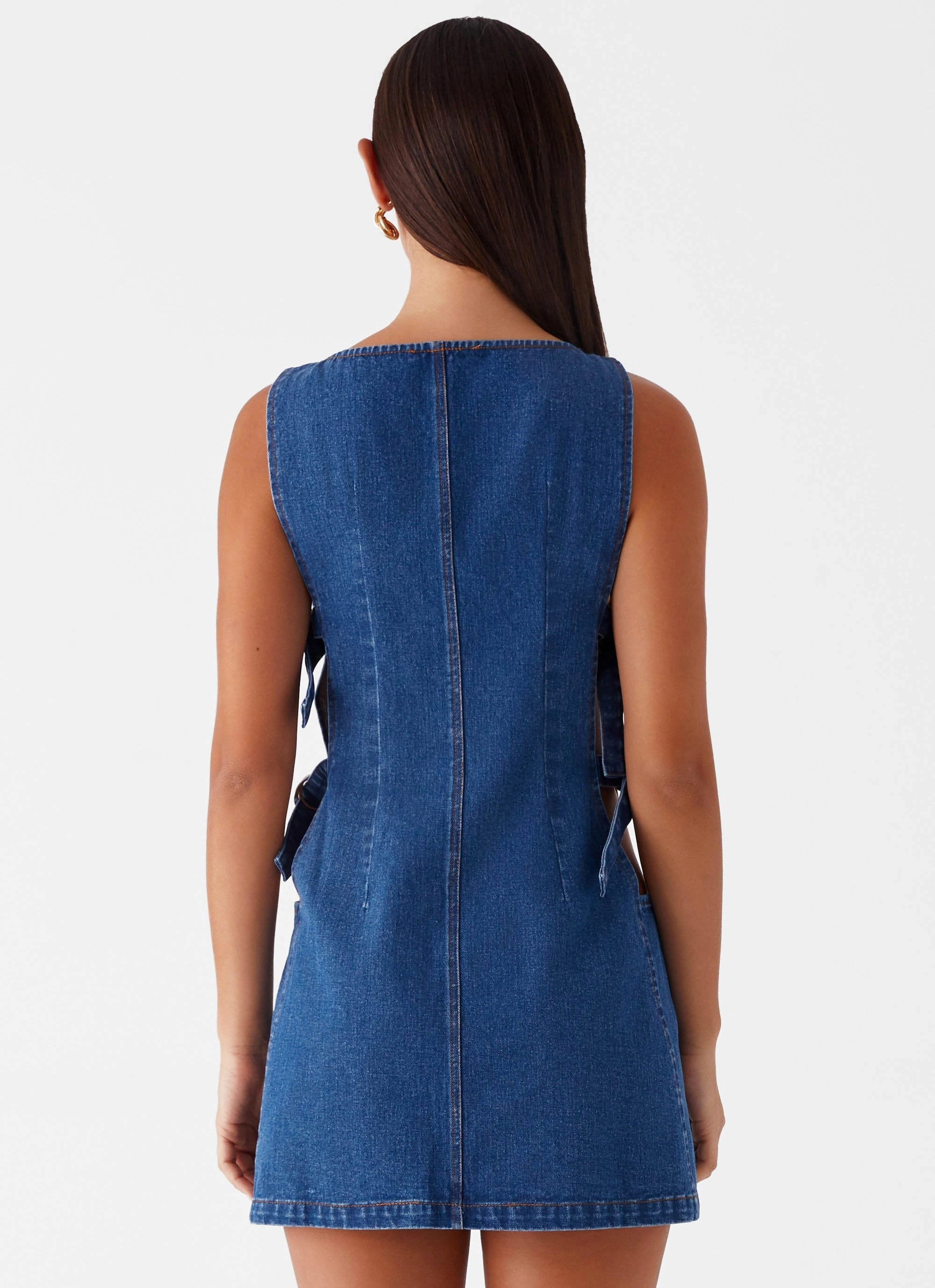 Bold Fashion Cherish You Denim Mini Dress - Blue Denim
