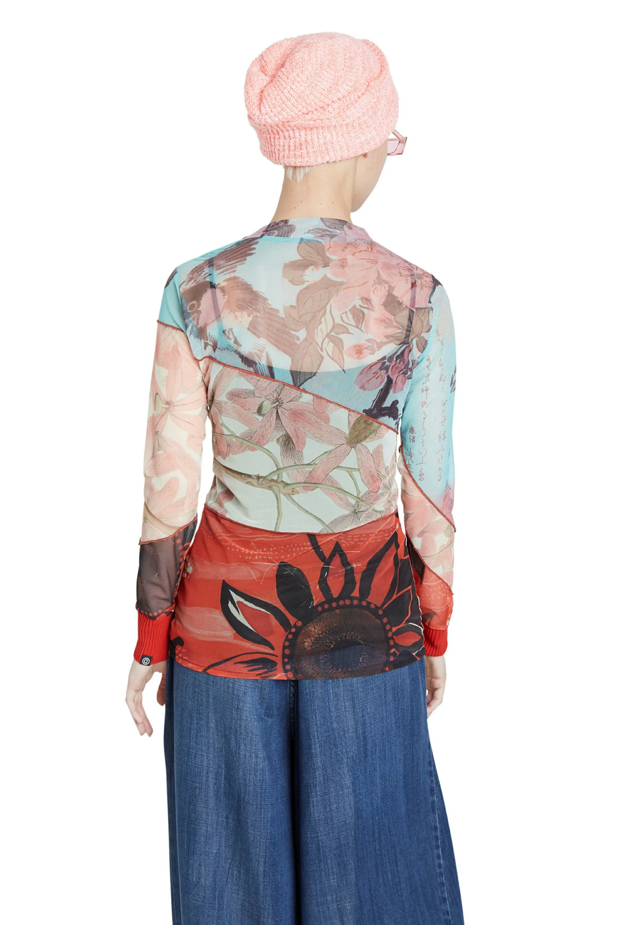 Nebraska Long Sleeved Sheer over Vest Top Desigual Style 20WWTKAI