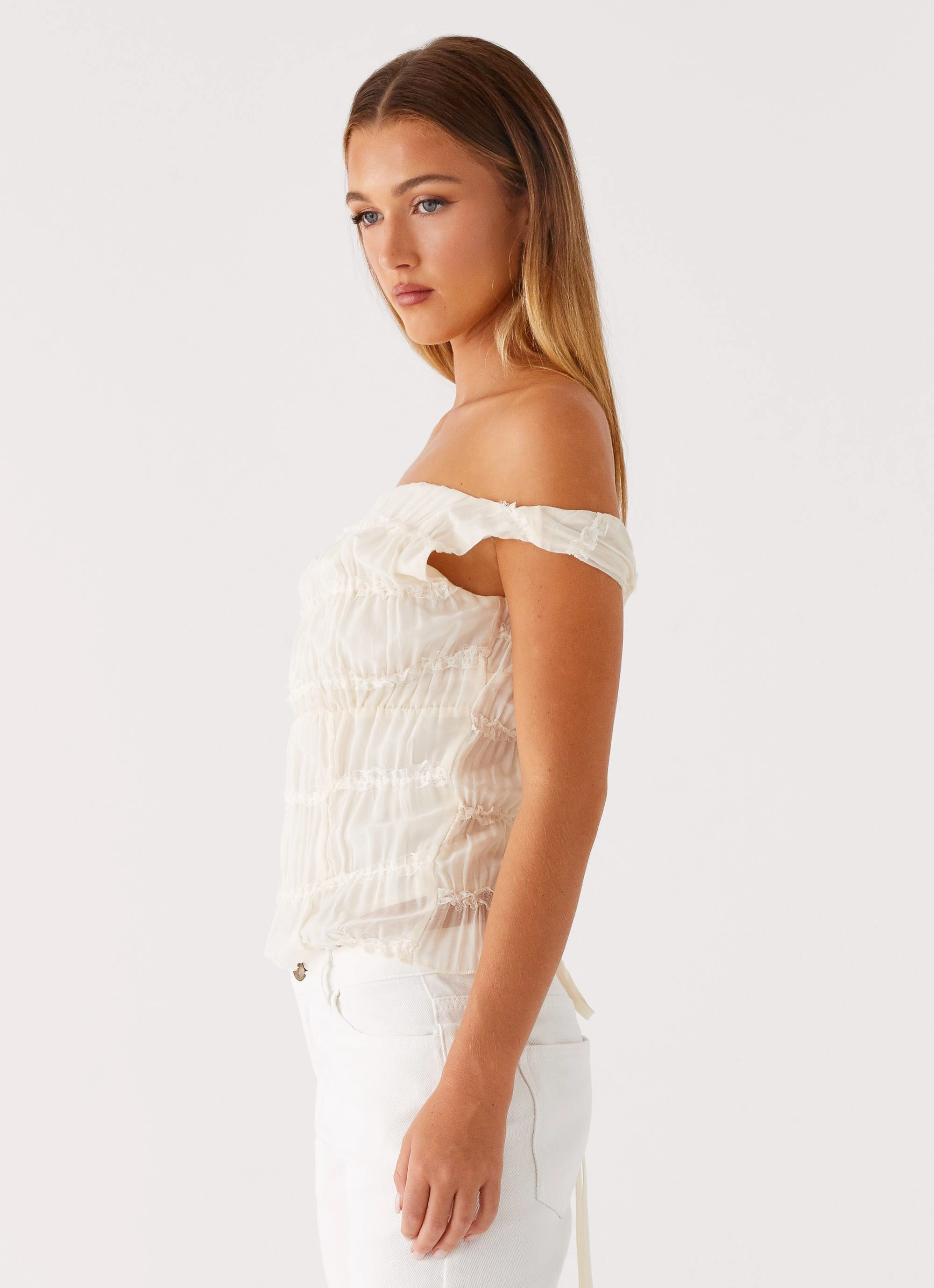 Thermochromic Color Shift Tech Nebula Top - Ivory