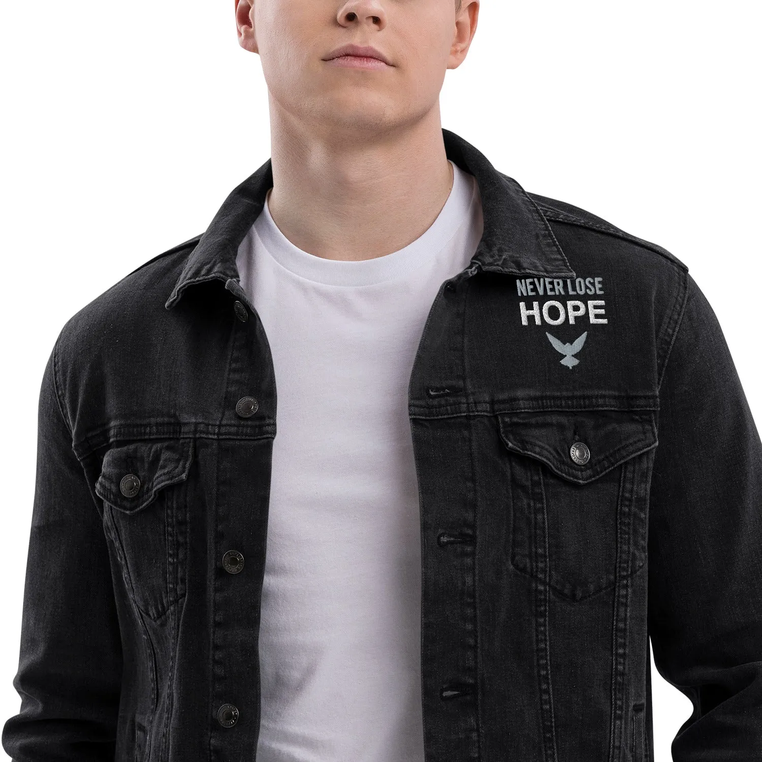 NEVER LOSE HOPE Unisex Denim Jacket