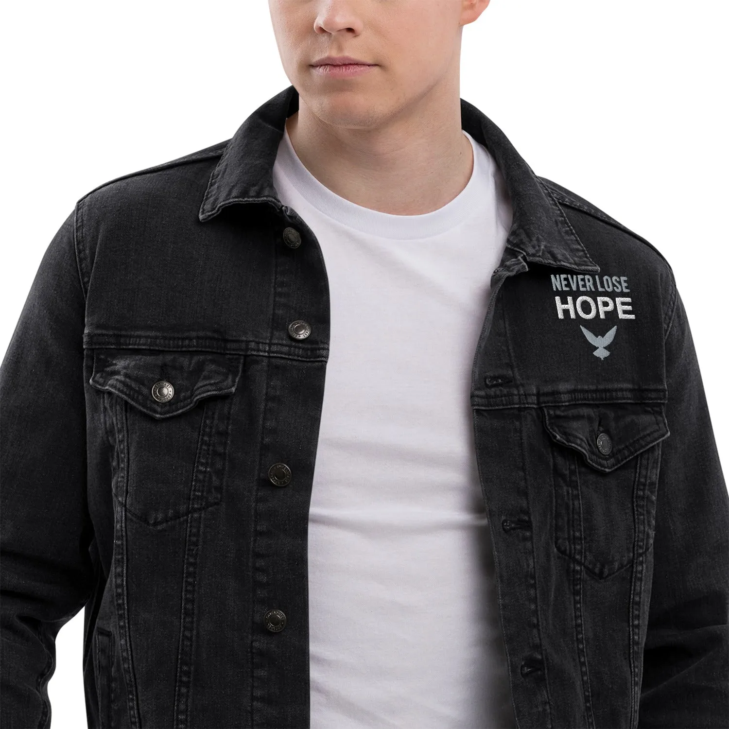 NEVER LOSE HOPE Unisex Denim Jacket
