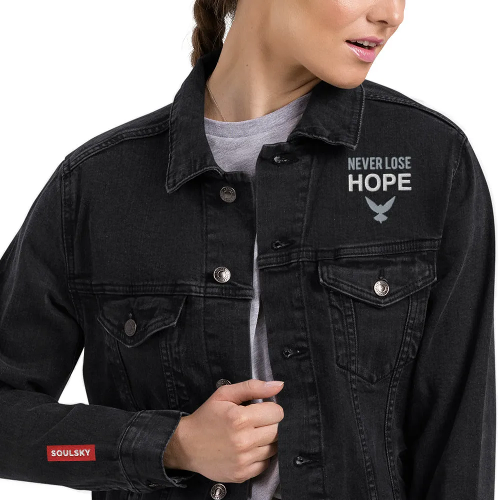 NEVER LOSE HOPE Unisex Denim Jacket