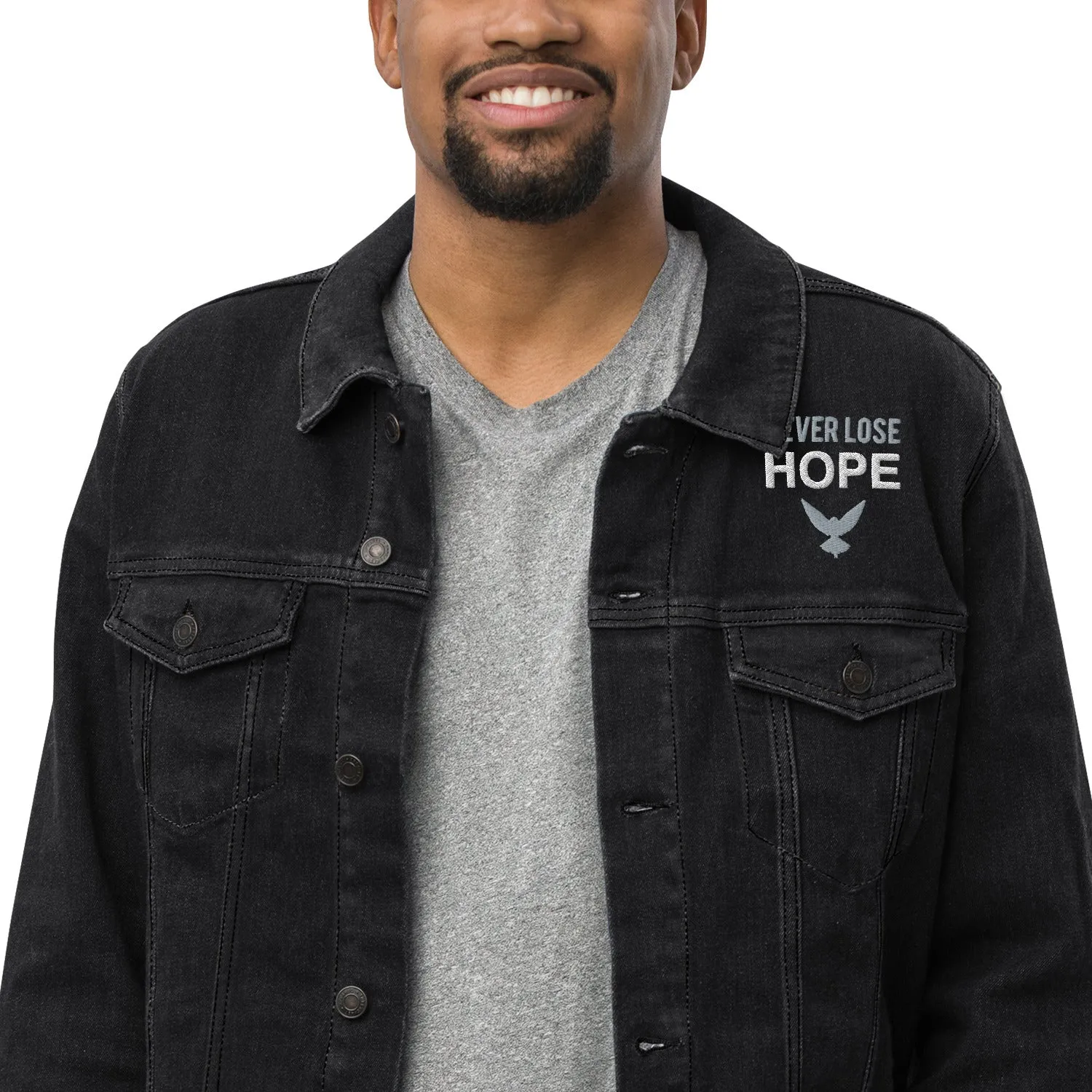 NEVER LOSE HOPE Unisex Denim Jacket