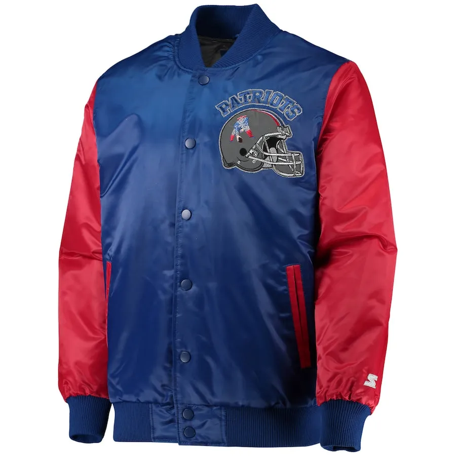 New England Patriots Varsity Satin Jacket For Men's