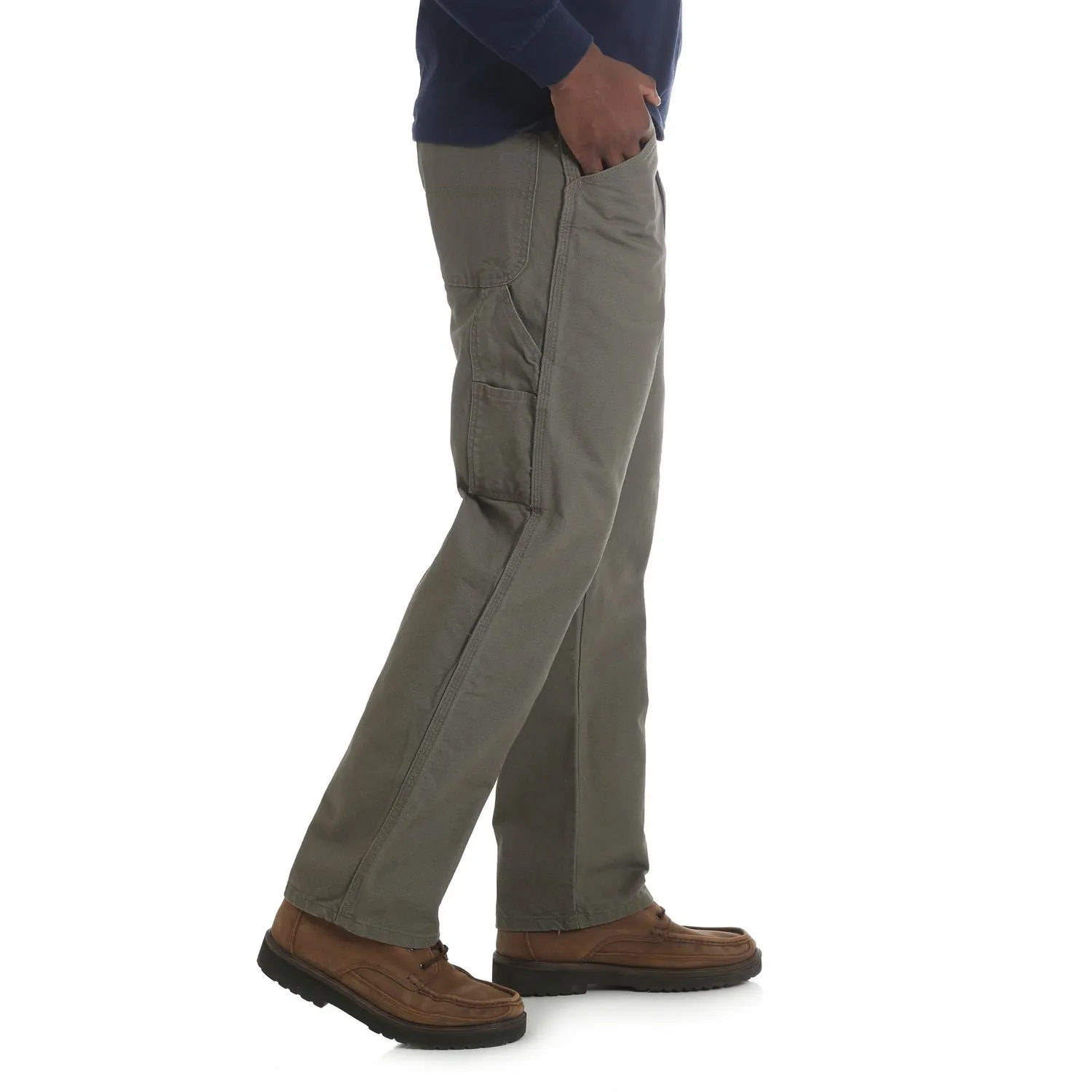 New Rustler Men's Carpenter Jean Wrangler Loose fit, Hammer loop, Sz 42W X 3OL, Olive