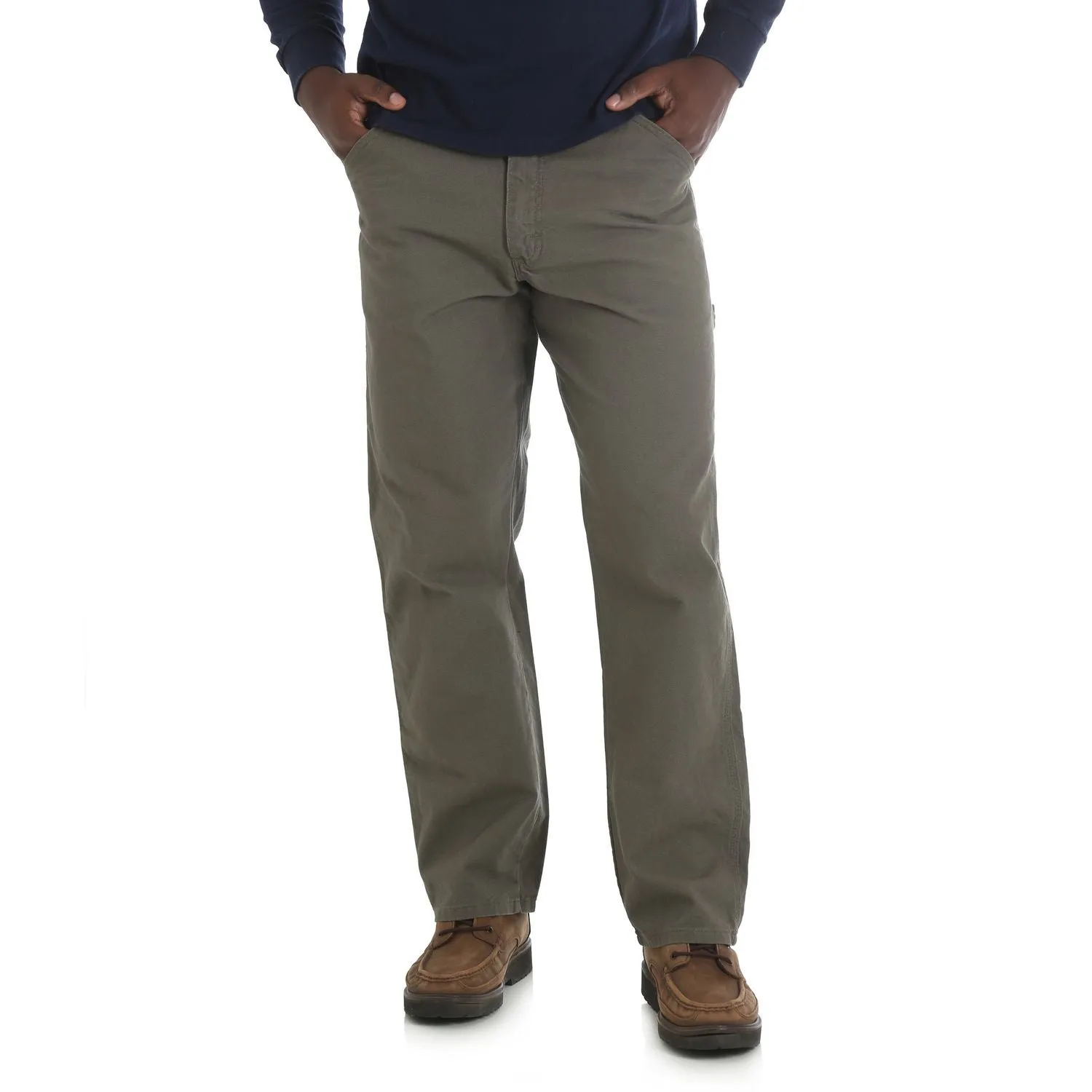 New Rustler Men's Carpenter Jean Wrangler Loose fit, Hammer loop, Sz 42W X 3OL, Olive