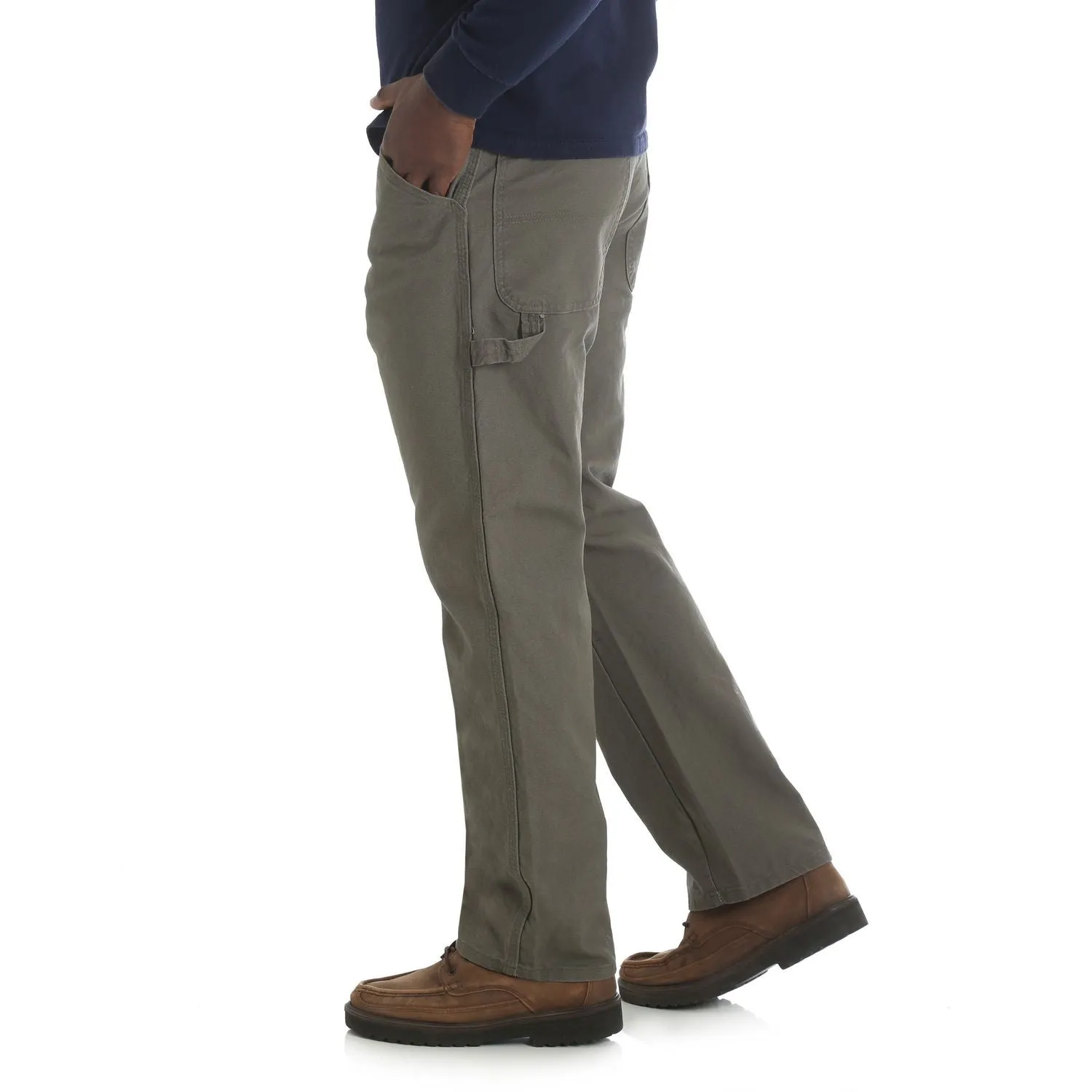 New Rustler Men's Carpenter Jean Wrangler Loose fit, Hammer loop, Sz 42W X 3OL, Olive