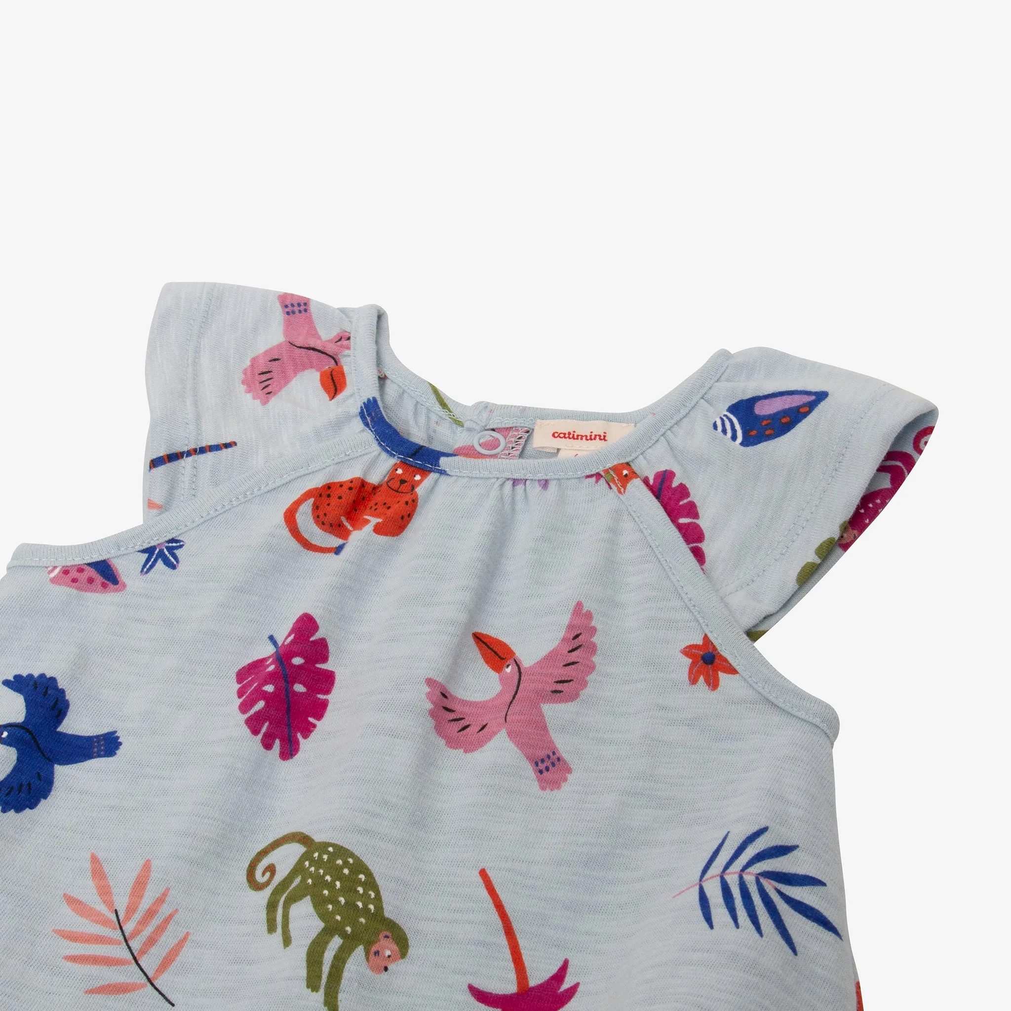 Newborn girls' blue blouse
