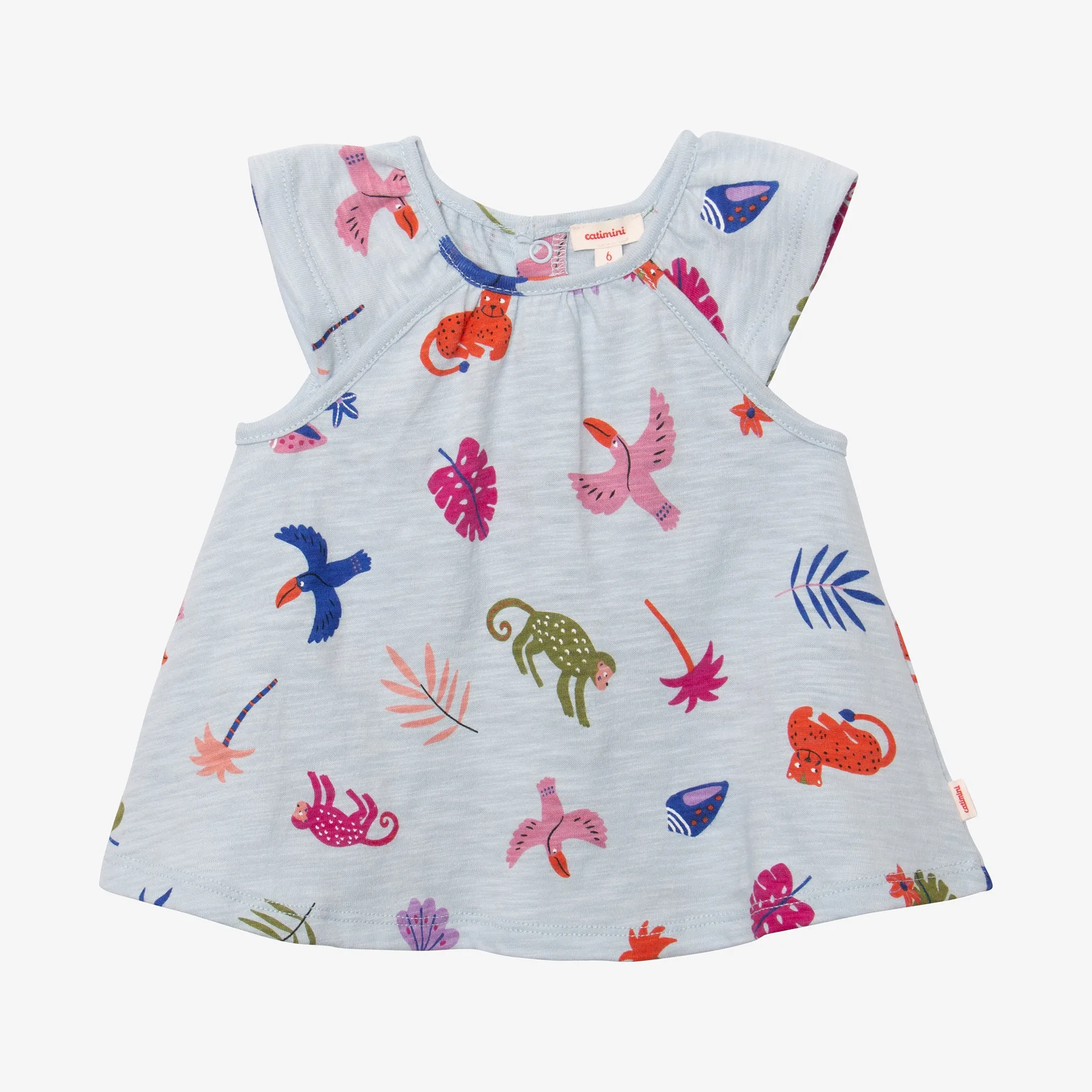Newborn girls' blue blouse