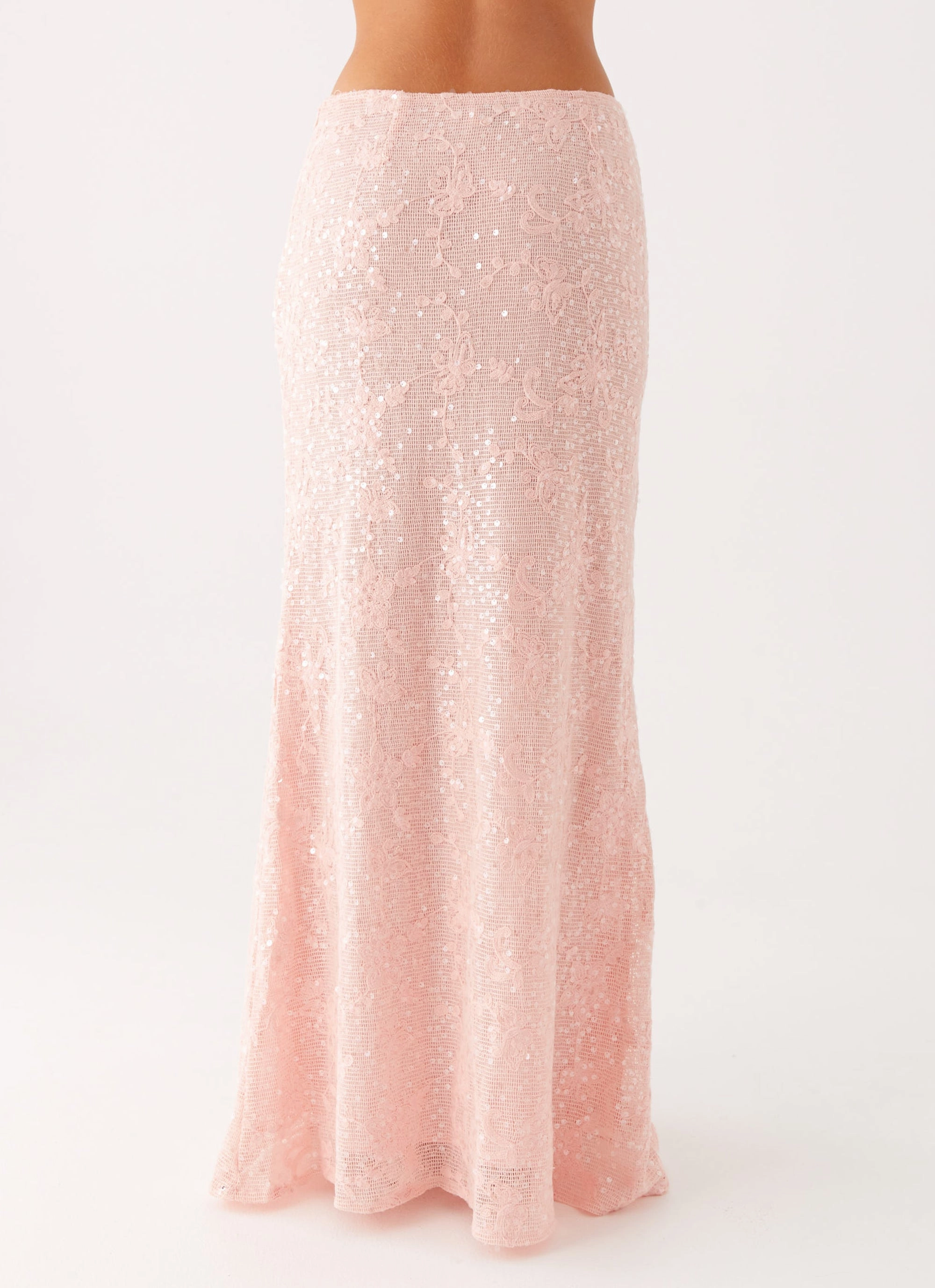 Nico Sequin Maxi Skirt - Pink Warm Fit
