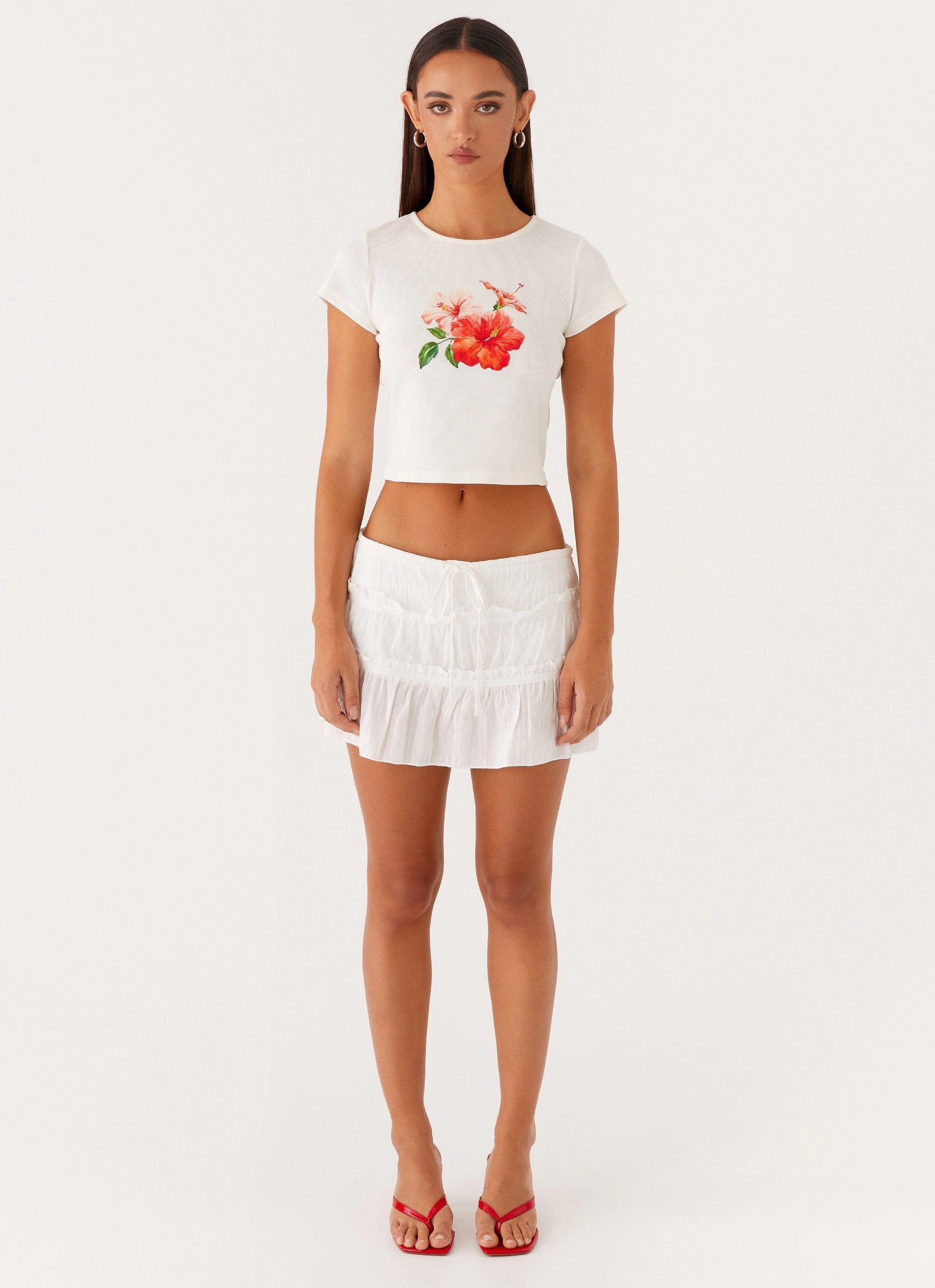 Comfortable fit Stylish Fit Nicolette Ruched Skort - White