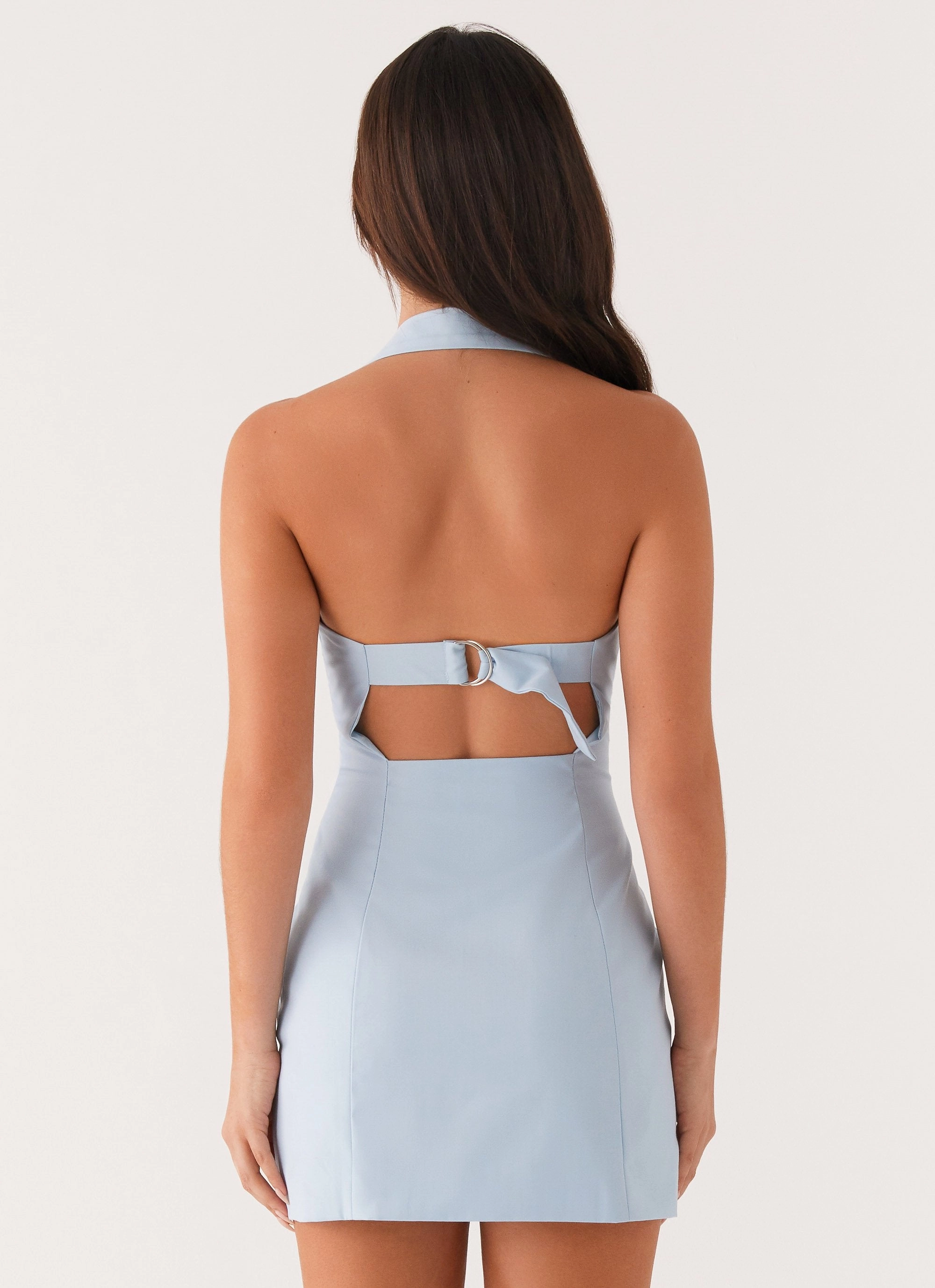 Bianca Halter Dress - Blue perfect for events