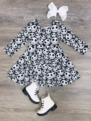 Nightmare Before Christmas Jack Skellington Girls Skater Dress