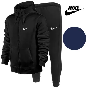 Nike Men's Zip Up Hoodie and Sweatpants Complete 2 PC Jogger Sweatsuit