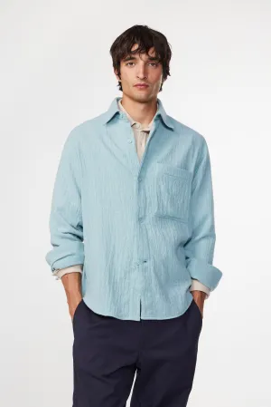 NN07 ADWIN 5366 WOOL BLEND OVERSHIRT - OLYMPIC BLUE