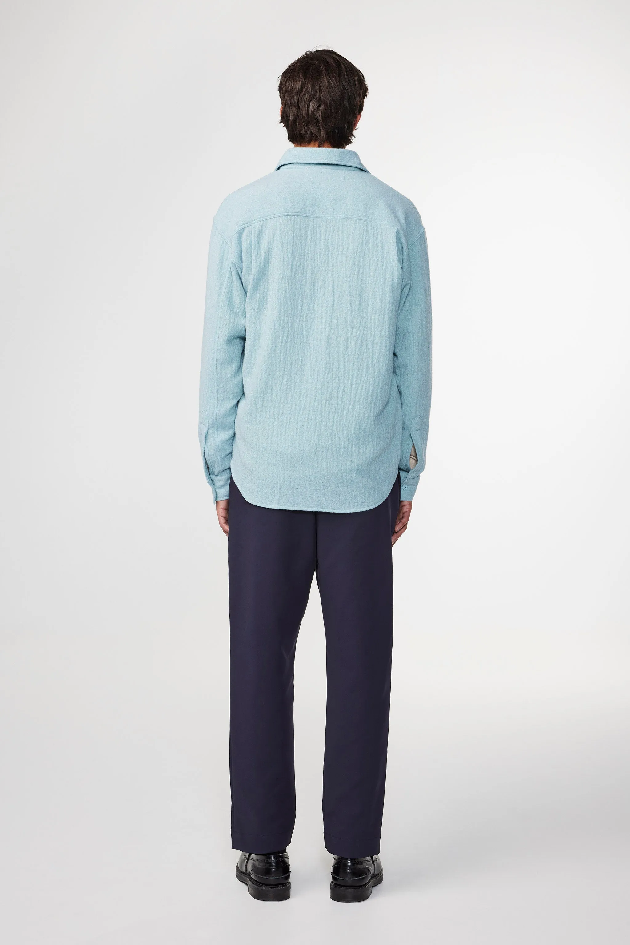 NN07 ADWIN 5366 WOOL BLEND OVERSHIRT - OLYMPIC BLUE