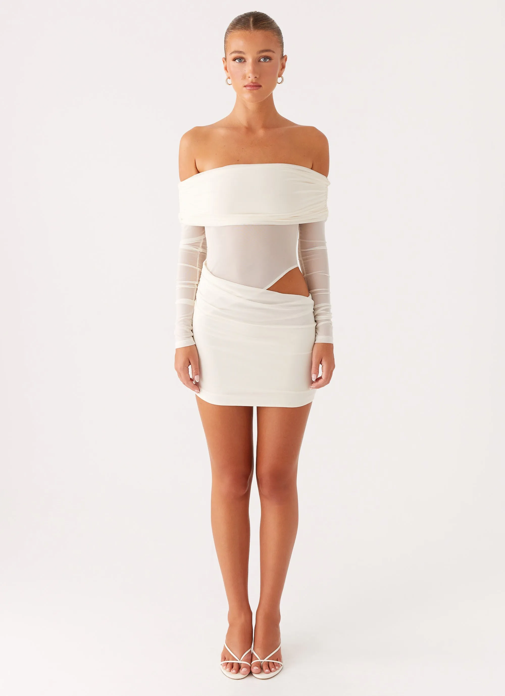 No Doubt Mini Dress - Ivory Work Comfort