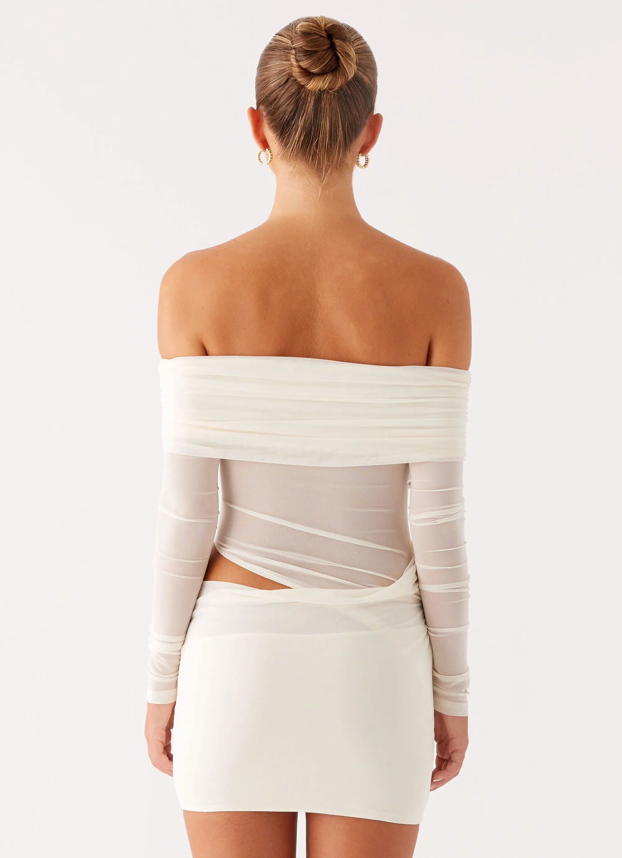 No Doubt Mini Dress - Ivory Skin-friendly