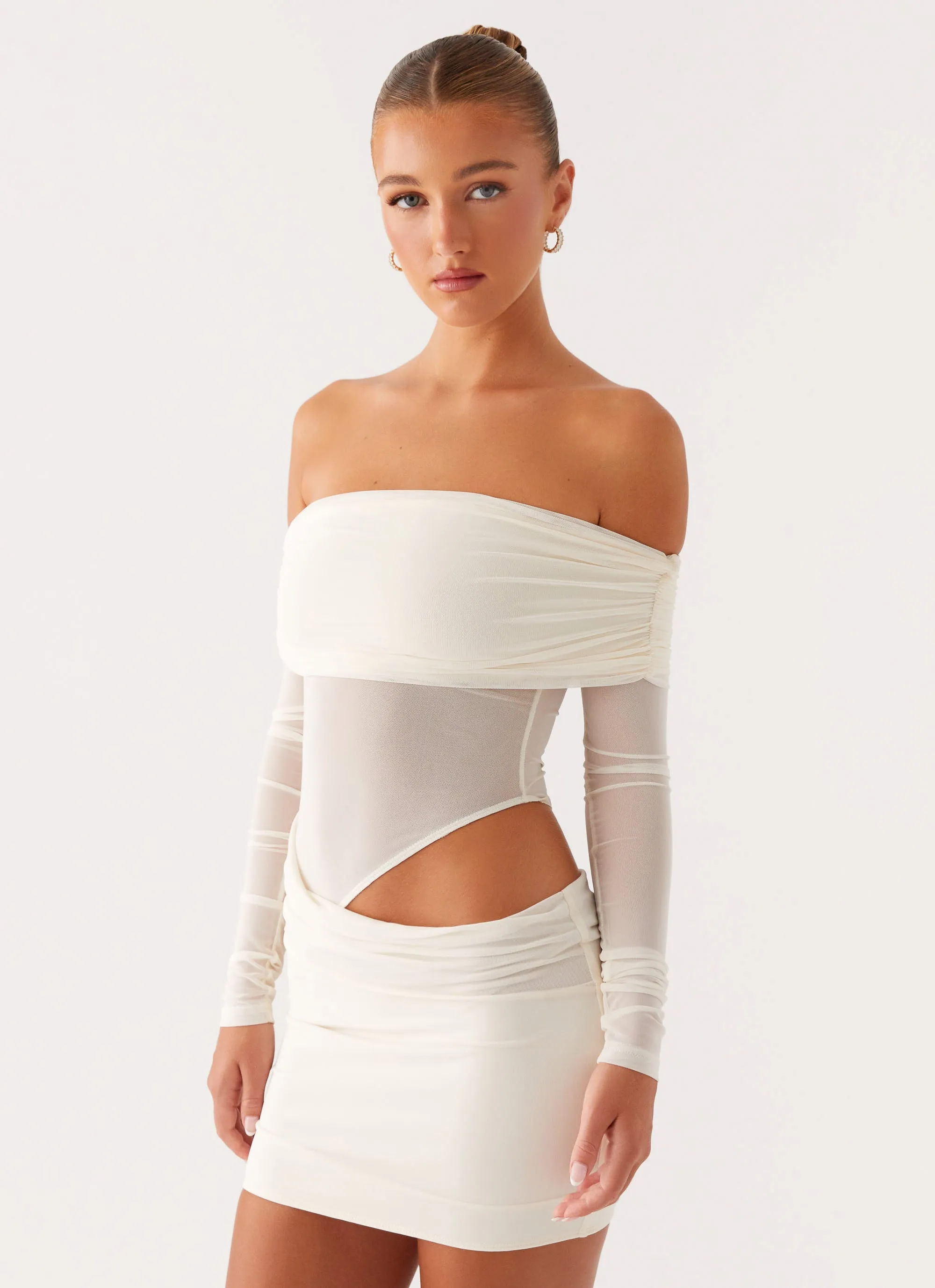 Hook-And-Eye No Doubt Mini Dress - Ivory