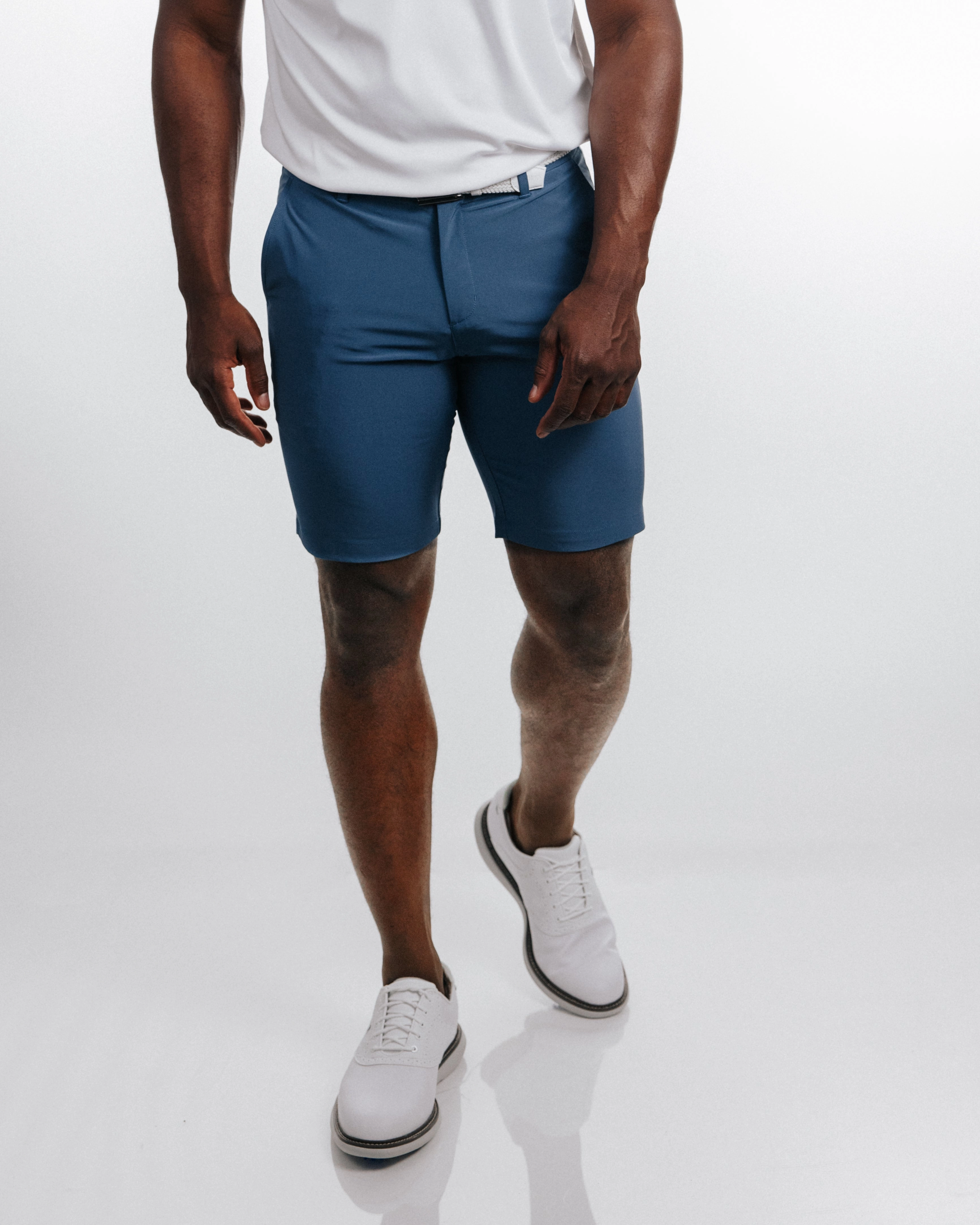Tapered ankle Light Fit Men's Slate Blue Golf Shorts