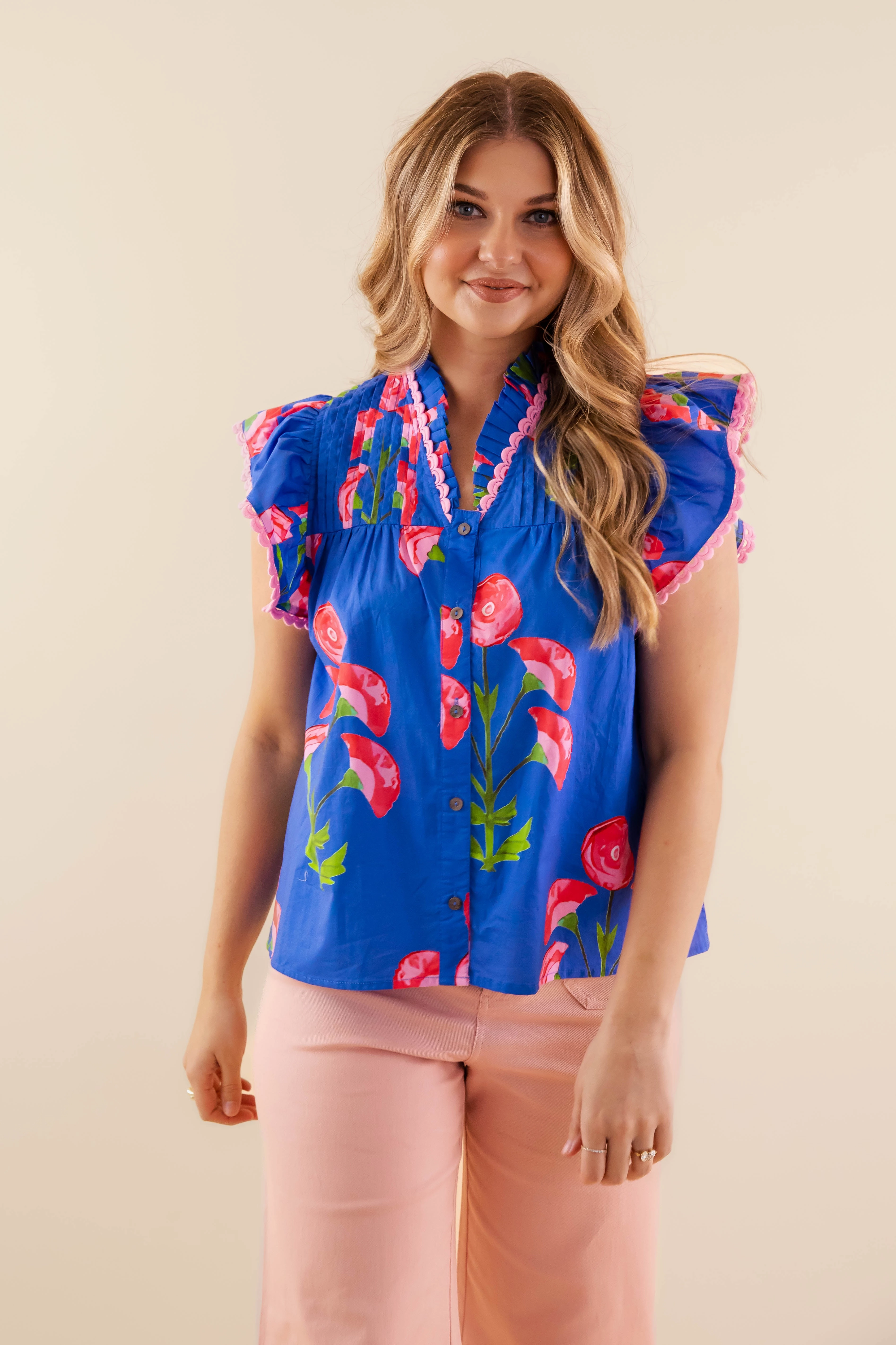 It's Been Done Blouse-Blue Soft Touch Blend