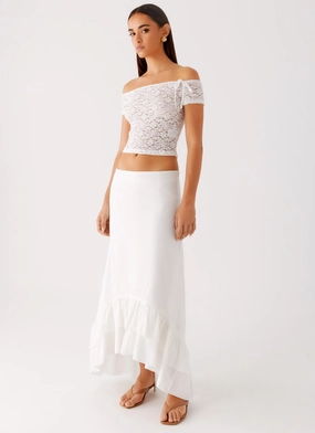Alessandra Maxi Skirt - White Functional fashion wear