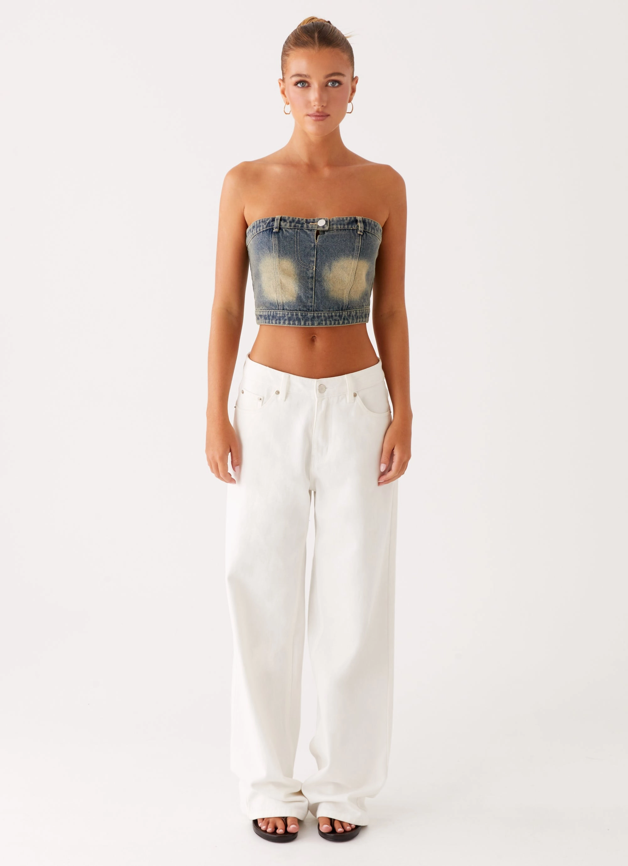 AllPurposeWear Not Like Us Denim Top - Vintage