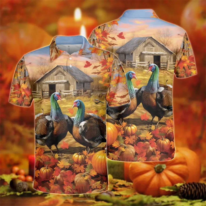 Noah – Harajuku Cartoon Turkey Polo Shirt
