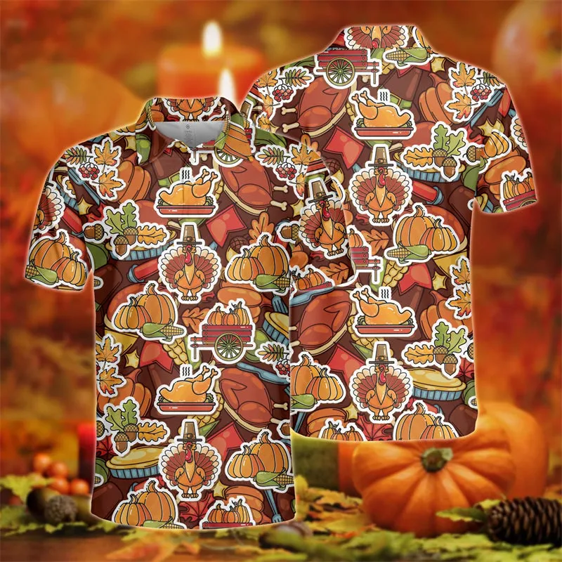 Noah – Harajuku Cartoon Turkey Polo Shirt