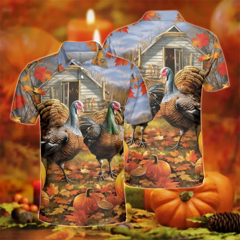 Noah – Harajuku Cartoon Turkey Polo Shirt