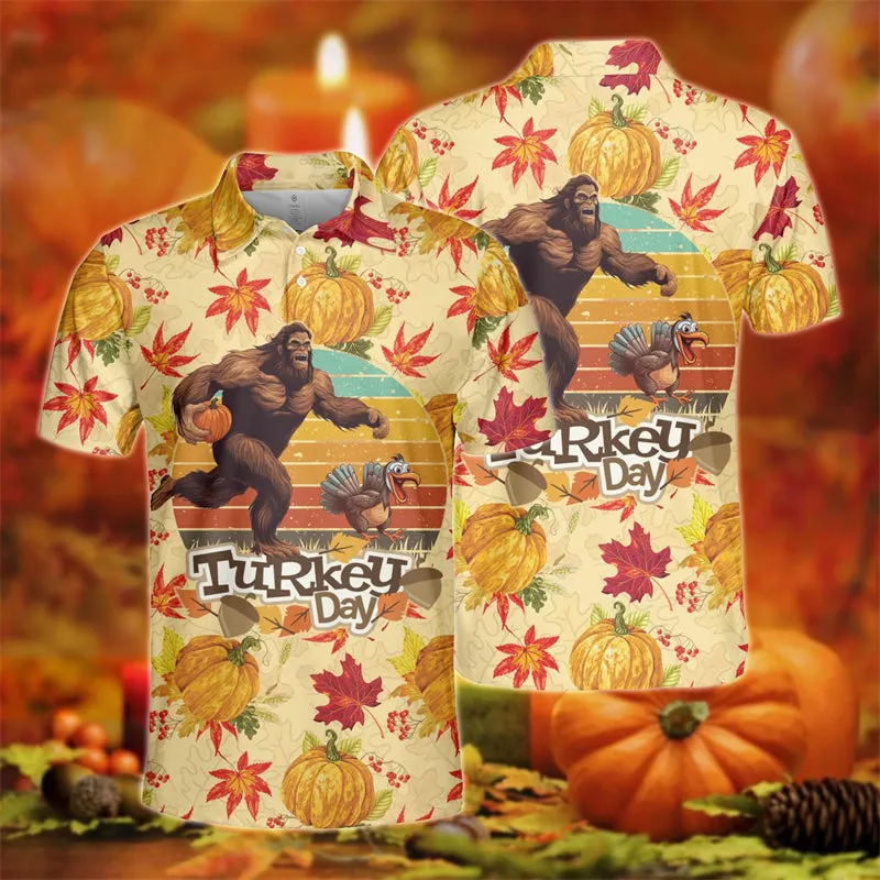 Noah – Harajuku Cartoon Turkey Polo Shirt