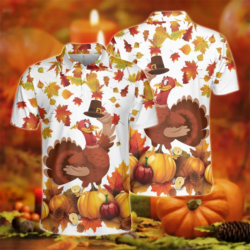 Noah – Harajuku Cartoon Turkey Polo Shirt