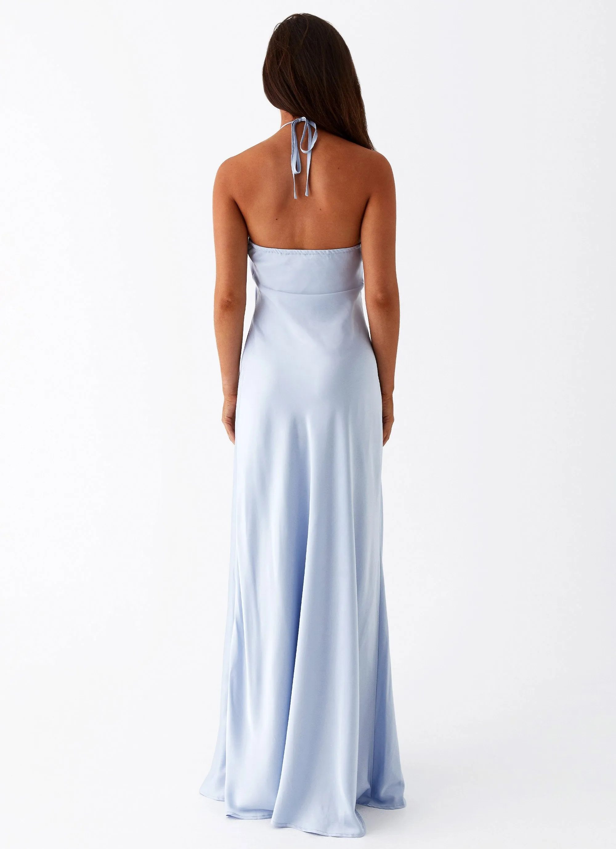 Chic beachwear dress Lightweight Noir Symphony Maxi Dress - Ice Blue