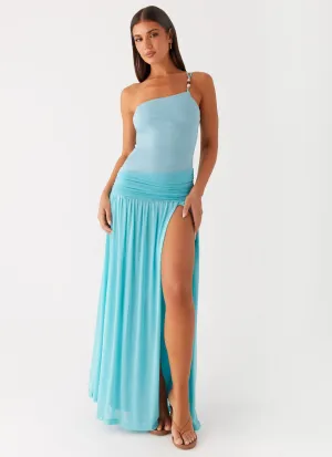 Aurelia Maxi Dress - Aqua Regular-fit