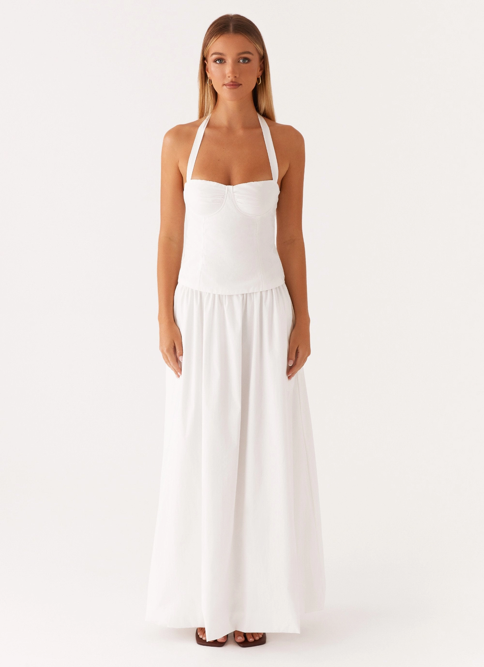 Cheryl Maxi Skirt - White Thermal Insulation Layer