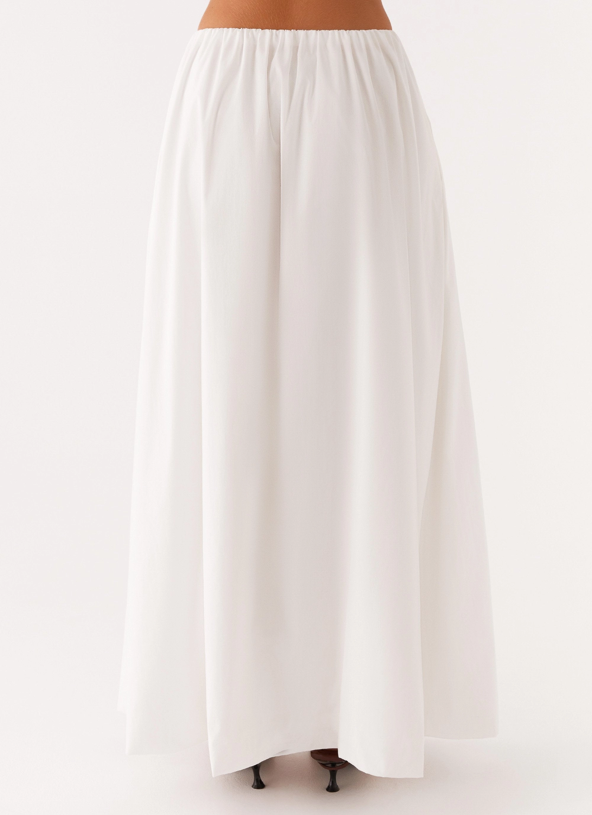 Cheryl Maxi Skirt - White Lightweight Feel